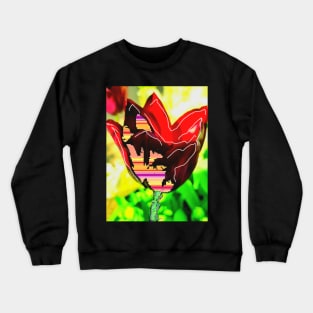 Red Fetival Flower Crewneck Sweatshirt